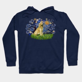 Golden Retriever in Starry Night Hoodie